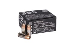 SIG Sauer 365 9mm Ammo 115 Grain Elite V-Crown JHP Ammo Handgun Ammo - 20 Rounds