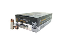Sig Sauer E9MMA2-50 Elite V-Crown 9mm 124-Grain JHP Ammo Handgun Ammo - 50 Rounds