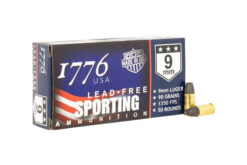 1776 USA 1776009090 9mm Luger Ammo 90 Grain Lead-Free Handgun Ammo - 50 Rounds