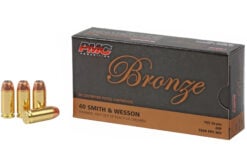 PMC Bronze 40S&W 165 Grain Jacketed Hollow Point Handgun Ammo - 50 Rounds