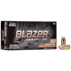 Blazer Ammunition Blazer Brass 45 ACP 230 Grain Full Metal Jacket Handgun Ammo - 50 Rounds
