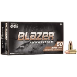 Blazer Ammunition Blazer Brass 9mm 115 Grain Full Metal Jacket Handgun Ammo - 50 Rounds