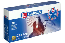 Lapua Full Metal Jacket 222 Remington 55Gr Full Metal Jacket Rifle Ammo - 20 Rounds