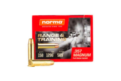 Norma Range Training FMJ .357 Magnum 158 Grain Full Metal Jacket Handgun Ammo - 50 Rounds