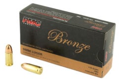 PMC BRONZE 9MM 115 GRAIN FULL METAL JACKET Handgun Ammo - 50 Rounds