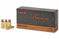 PMC 9G Bronze 9mm Luger Ammo 124 Grain Full Metal Jacket Ammo Handgun Ammo - 50 Rounds