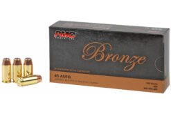 PMC Bronze 45ACP 185 Grain Jacketed Hollow Point Handgun Ammo - 50 Rounds