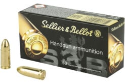 Sellier & Bellot Pistol 9MM 115 Grain Full Metal Jacket Handgun Ammo - 50 Rounds