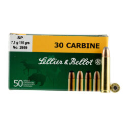 Sellier & Bellot SB30B Rifle 30 Carbine 110 gr Soft Point (SP) Rifle Ammo - 50 Rounds