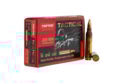 Norma USA Tactical .223 Remington Ammunition 55 Grain Full Metal Jacket Rifle Ammo - 20 Rounds