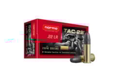 Norma TAC-22 LONG RIFLE 40gr Lead Round Nose Rimfire Ammo - 50 Rounds