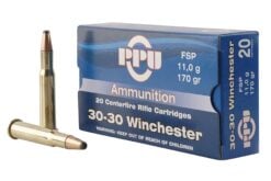 Prvi Partizan Rifle 30-30 170 Grain Flat Soft Point Rifle Ammo - 20 Rounds
