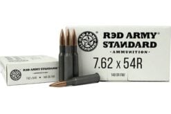 Red Army Standard 7.62x54R 148 Grain FMJ Rifle Ammo - 20 Rounds