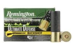 Remington Ultimate Defense Buckshot 12 Gauge 3" 00 Buck Shotshell 15 Pellets Shotgun Ammo - 5 Rounds
