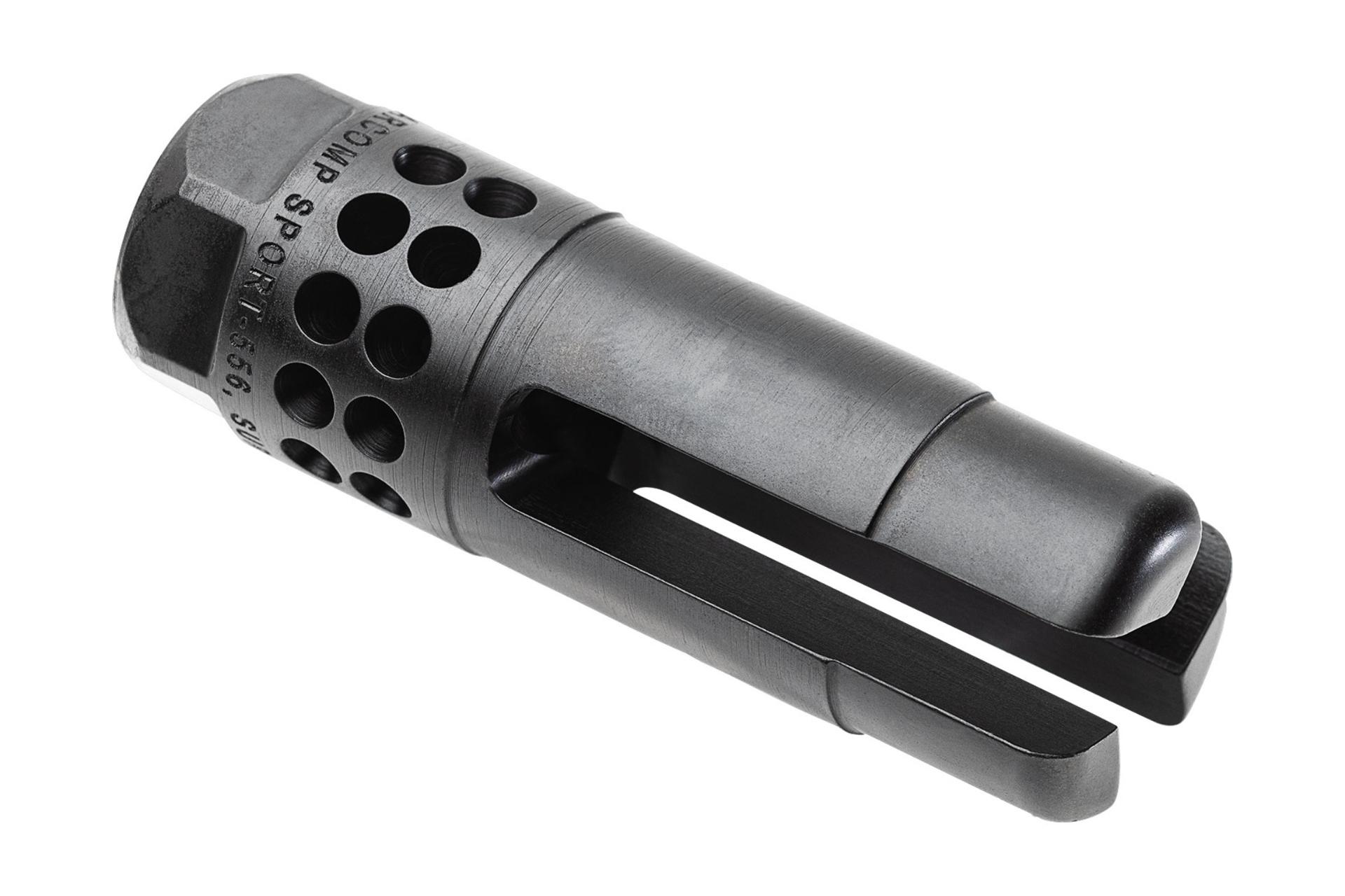 surefire-warcompsport7625824-warcomp-sport-flash-hider-30-cal-7-62mm-nato-5-8-24-tpi-open-tine-3-prong-ported-black-stainless-steel-4