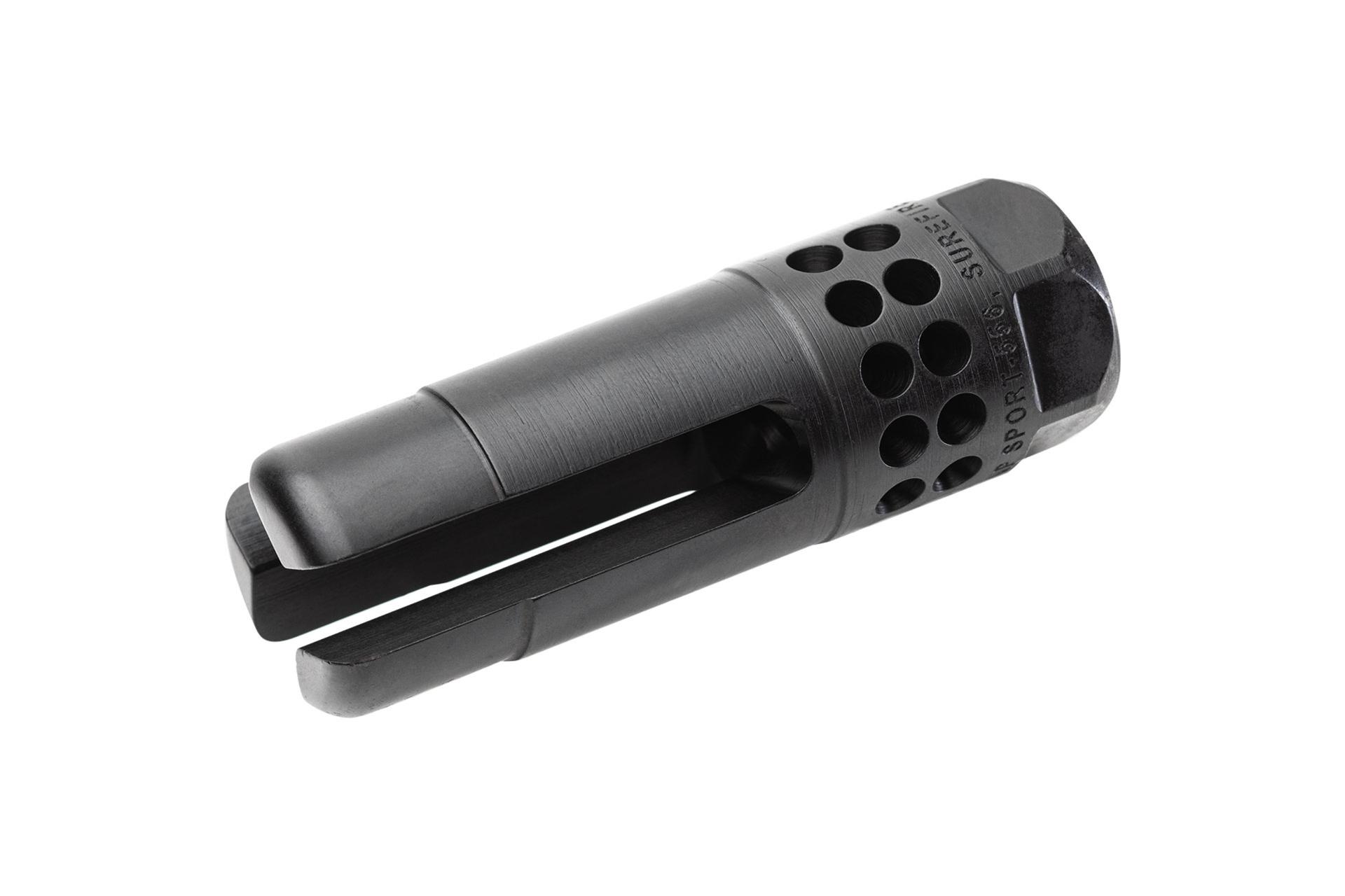 surefire-warcompsport7625824-warcomp-sport-flash-hider-30-cal-7-62mm-nato-5-8-24-tpi-open-tine-3-prong-ported-black-stainless-steel1