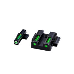 Hi-Viz LiteWave H3 Tritium / Litepipe Night Sights Fits M&P Shield 9MM 40S&W and 45 Calibers - Green / Orange