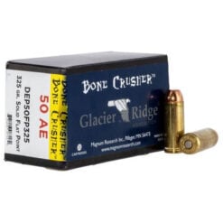 Magnum Research DEP50FP325 BoneCrusher 50 AE 325 gr Flat Point (FP) Handgun Ammo - 20 Rounds