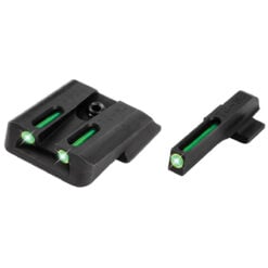 TruGlo TG131MPT TFO Black | Green Tritium & Fiber Optic Front Sight Green Tritium & Fiber Optic Rear Sight