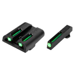 TruGlo TFO Green Fiber Optic/Tritium Front & Rear, Compatible w/Glock 17/17L/19/19X/22/23/24/26/27/33/34/35/39/45 Except MOS