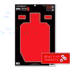 Thomspon HALO IPSC Style Half-Size Reactive Shooting Targets - 12.5"x19" - 5 Pack
