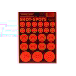 Thompson Shot Spots Orange 6.5"x9" Adhesive Target Paster Bullseyes - 10 Pack