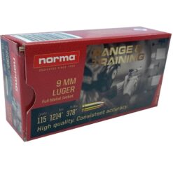 Norma 9mm 115gr FMJ Norma Range/Training Bulk Handgun Ammo - 1000 Rounds