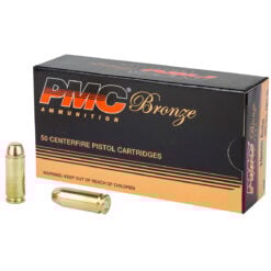 PMC 10A Bronze 10mm Auto 200 gr Full Metal Jacket Truncated-Cone (TCFMJ) Handgun Ammo - 50 Rounds