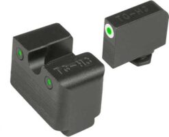 Truglo, Tritium Pro Brite Site Day / Night Sight Set For Glock High M.O.S., Front Sight Color Green W/ Orange Focus Lock Ring, Rear Sight Green