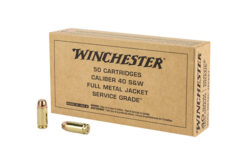 Winchester Service Grade .40 S&W 165 Grain Full Metal Jacket Handgun Ammo - 50 round box