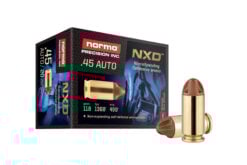 NORMA NXD Self-Defense 45 ACP 118gr Handgun Ammo - 20 Rounds