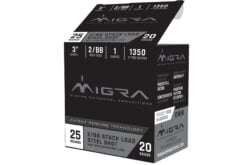 Migra Timber Plus 20 Gauge 1 oz 3" Steel/Bismuth - Staxd Load Shotgun Shot Ammunition 250Rd
