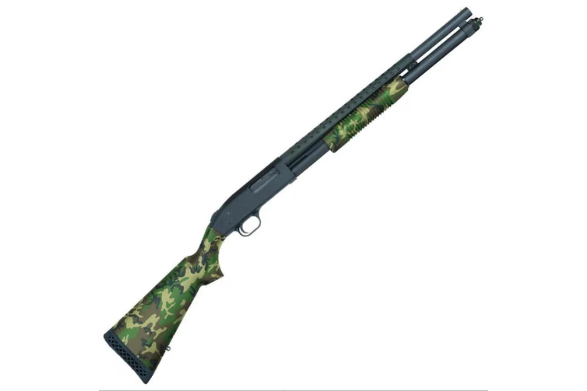 mossberg-sons-590-pump-action-shotgun-12-ga-20-bbl-us-woodland-camo-heatshield-8-1-rnd-brs-exclusive-8-1-rounds-20-barrel-3-chamber-camo-stock-synthetic-blue-black-50710-1