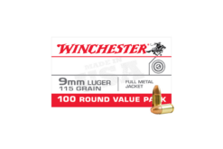 Winchester USA 9mm Luger 115 Grain Handgun Ammunition - 1000 round case
